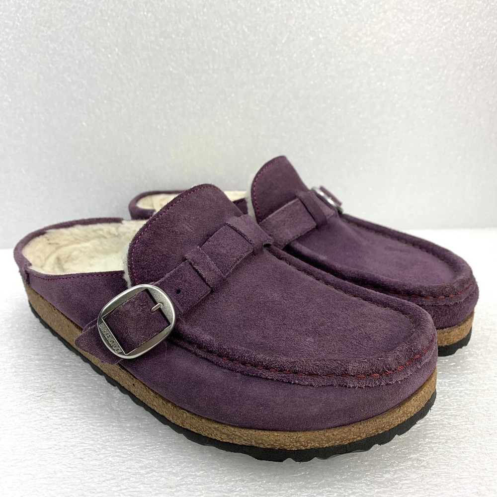Birkenstock Buckley Shearling Suede Leather Tea Clogs - Women's 39